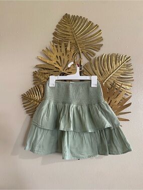 Girls Sage Tiered Smocked-Waist Skirt